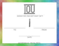 Birthday Gift IOU