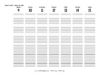 2026 Weekly Calendar 11