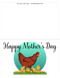 Mother Hen Mothers Day Card