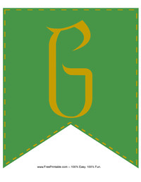 Celtic Banner Letter G