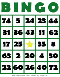 Bingo Card 2