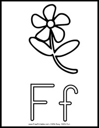 Letter F Alphabet Coloring Page