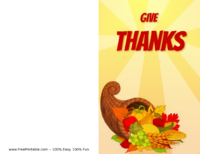 Cornucopia Thanksgiving Greeting Card
