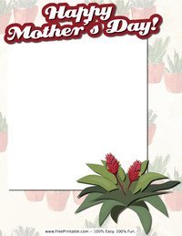 Cactus Mother's Day Scrapbook Page