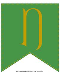 Celtic Banner Letter N