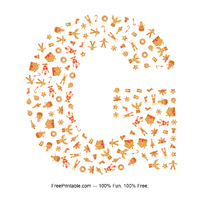 G Gingerbread Letter