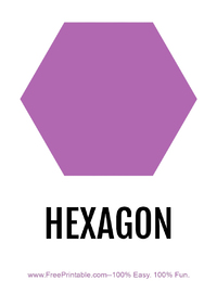 Shapes Flash Card Hexagon