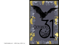 Halloween Bat Card