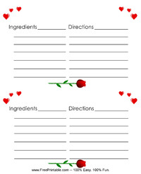 Rose Recipe Card