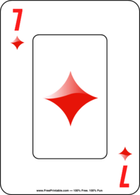 Seven of Diamonds Playing Card