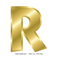 R Gold Letter