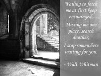 Walt Whitman Waiting Quotation