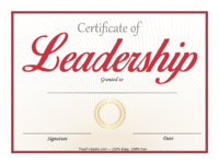 Red Leadership Certificate