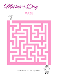 Mothers Day Maze Easy