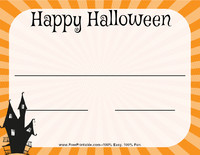 Happy Halloween Certificate