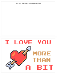 8 Bit Retro Heart Valentines Day Card 