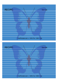 Independence Day Recipe Card Butterfly