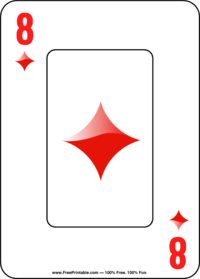 Eight of Diamonds Playing Card
