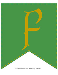 Celtic Banner Letter F