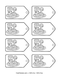 Cookies And Milk Colorable Gift Tags