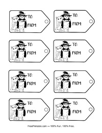 Halloween Gift Tag Cat Costumes