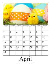 April 2017 Photo Calendar