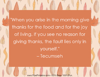 Thanksgiving Tecumseh