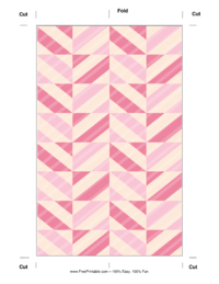 Pink Striped Bookmark
