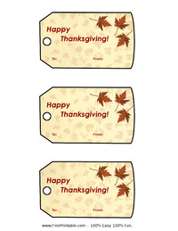 Autumn Leaves Gift Tag
