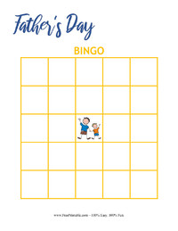Father's Day Bingo Blank