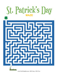 St. Patrick's Day Maze Easy