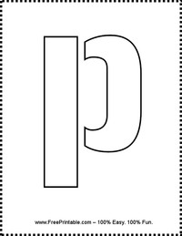 Lowercase P Stencil