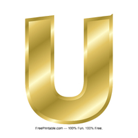 U Gold Letter