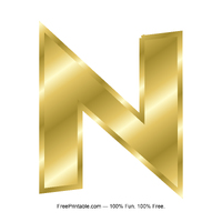 N Gold Letter
