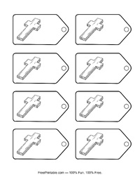 Christian Cross Tag