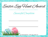 Easter Egg Hunt Award