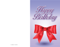 Ribbon Birthday Card