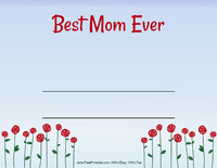 Best Mom Ever Certificate