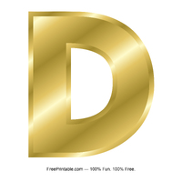 D Gold Letter