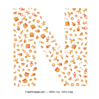 N Gingerbread Letter