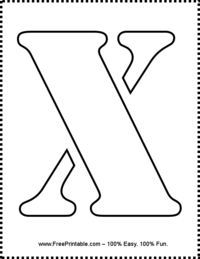 Letter X Stencil