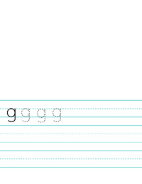 G Letter Penmanship Lower Case