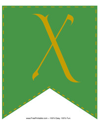 Celtic Banner Letter X