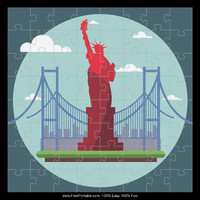 Statue of Liberty and Golden Gate Bridge Puzzle