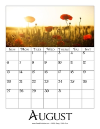 August 2023 Picture Calendar