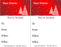 Red Christmas Invitation