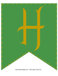Celtic Banner Letter H