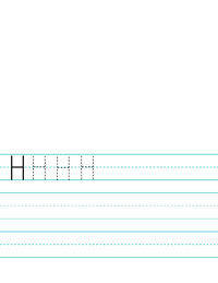 H Letter Penmanship