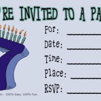 7th Birthday Party Invitation