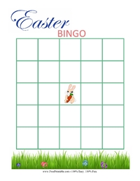 Blank Easter Bingo Card